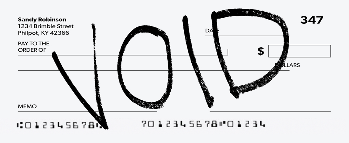Sample voided check